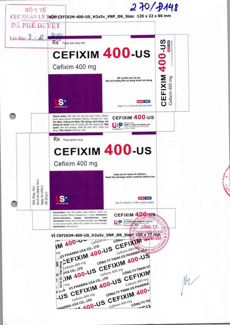 thông tin, cách dùng, giá thuốc Cefixim 400 - US - ảnh 0