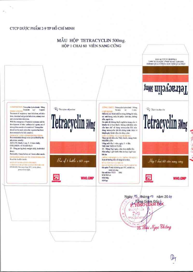 thông tin, cách dùng, giá thuốc Tetracyclin 500mg - ảnh 1