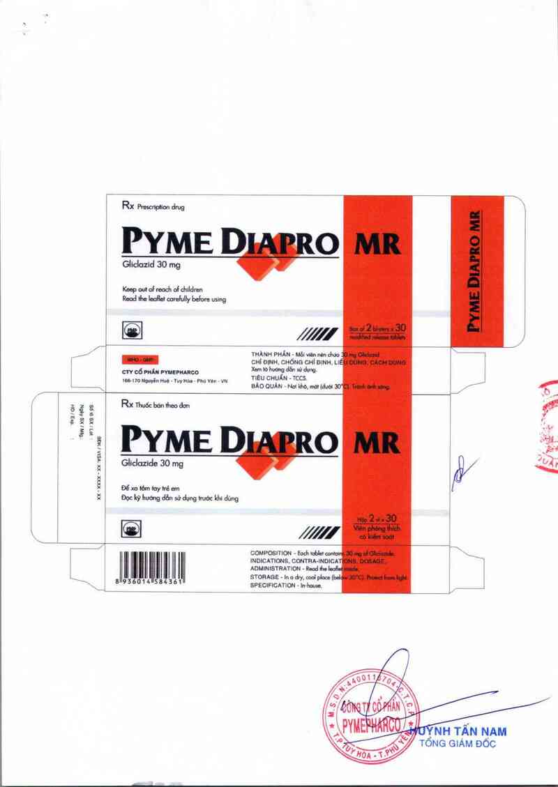 thông tin, cách dùng, giá thuốc Pyme Diapro MR - ảnh 1