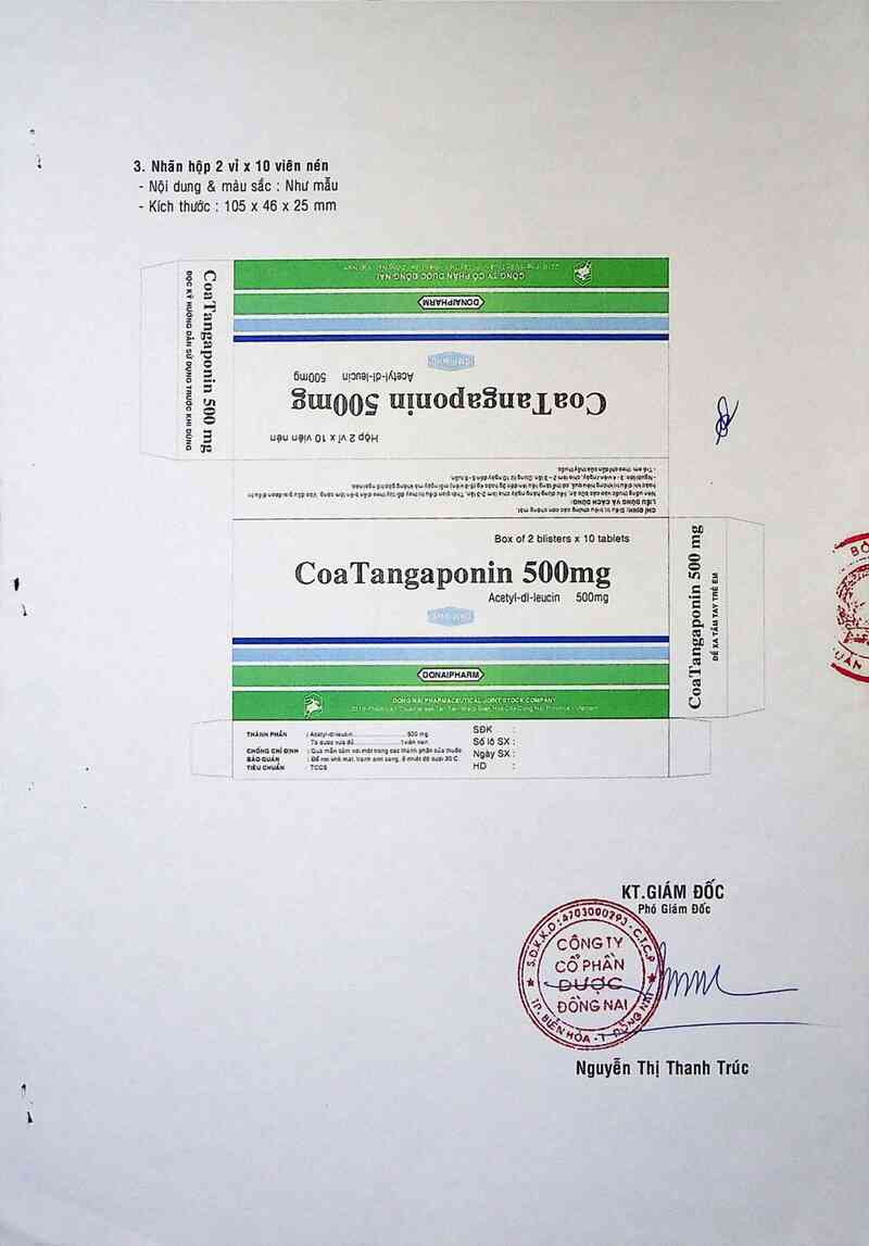 thông tin, cách dùng, giá thuốc Coatangaponin 500 mg - ảnh 2