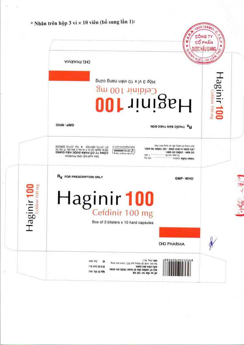 thông tin, cách dùng, giá thuốc Haginir 100 - ảnh 1