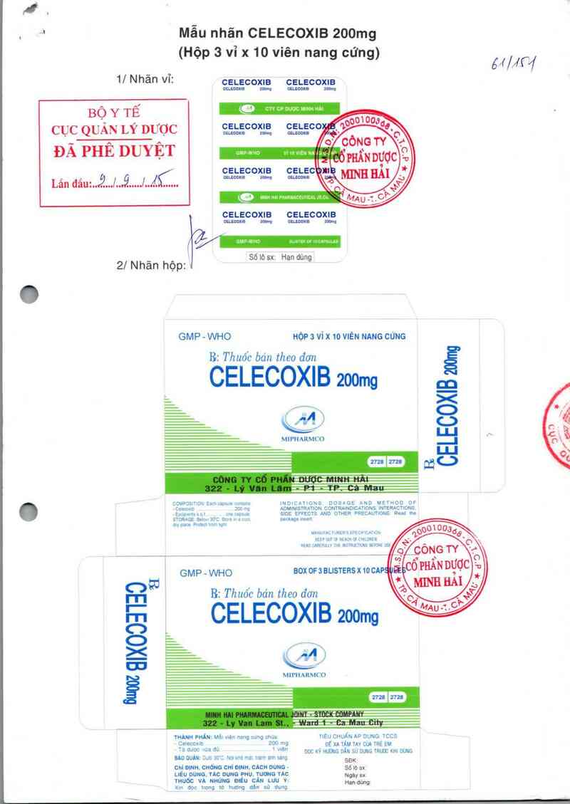 thông tin, cách dùng, giá thuốc Celecoxib 200 mg - ảnh 0