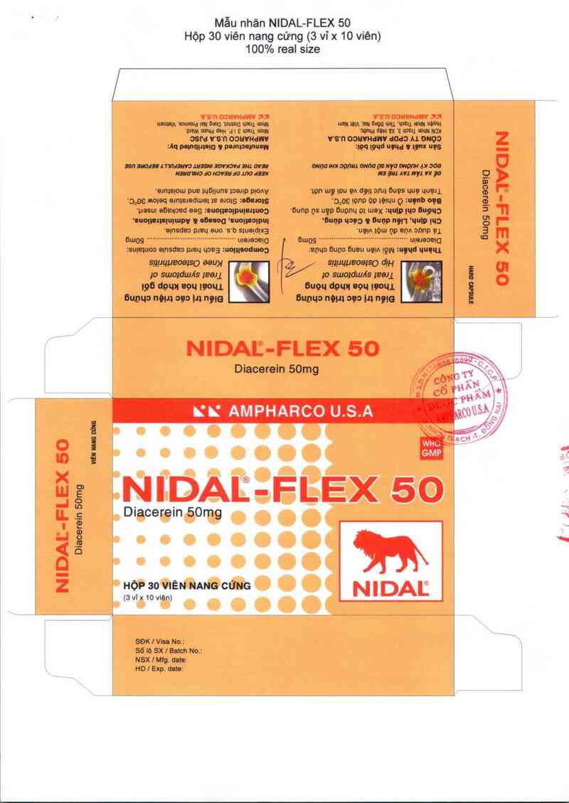 thông tin, cách dùng, giá thuốc Nidal-Flex 50 - ảnh 1