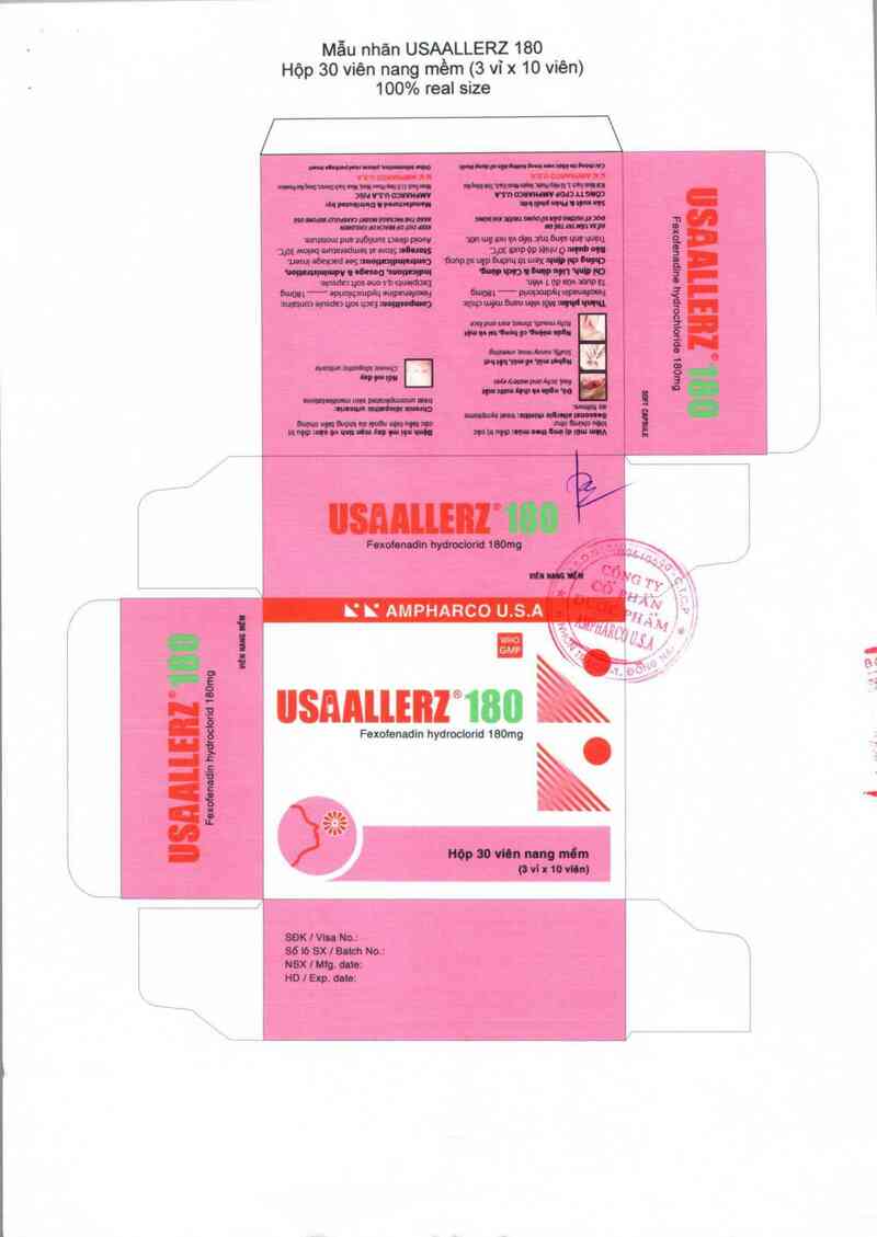 thông tin, cách dùng, giá thuốc Usaallerz 180 - ảnh 1