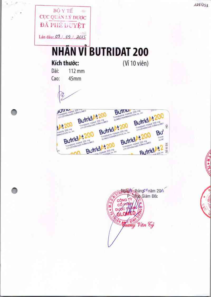 thông tin, cách dùng, giá thuốc Butridat 200 - ảnh 0