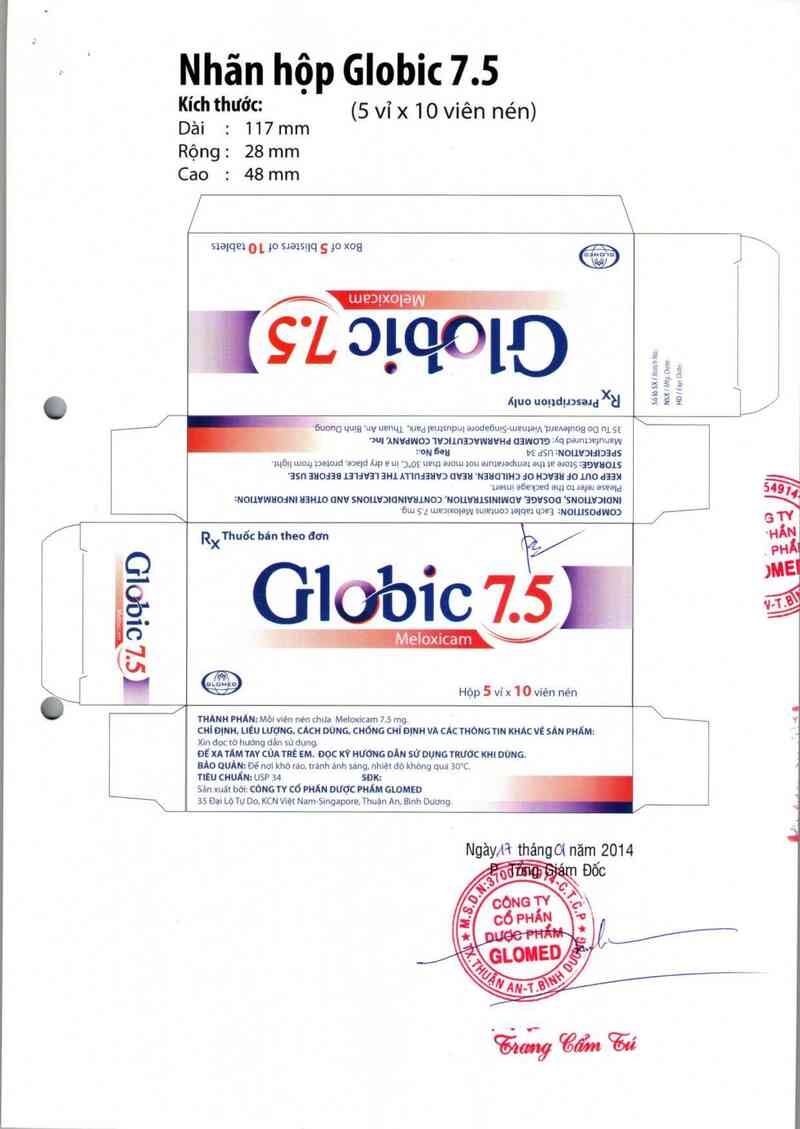 thông tin, cách dùng, giá thuốc Globic 7.5 - ảnh 2