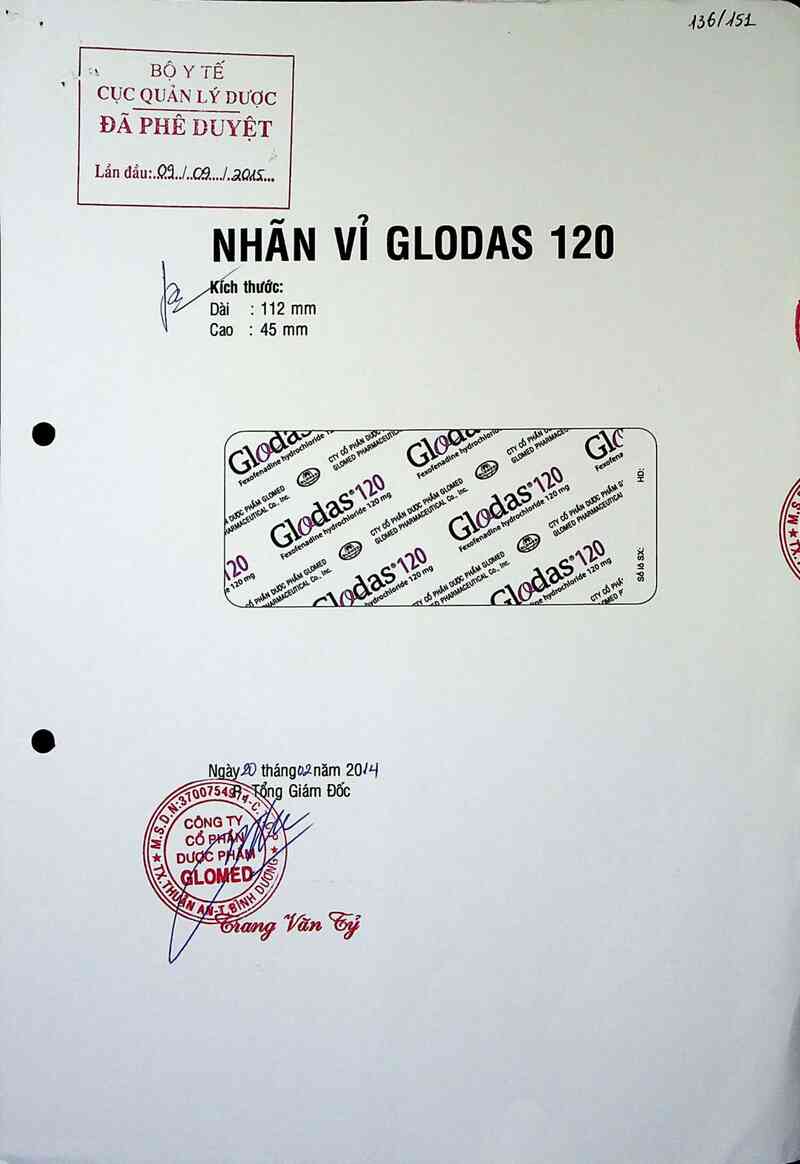 thông tin, cách dùng, giá thuốc Glodas 120 - ảnh 0