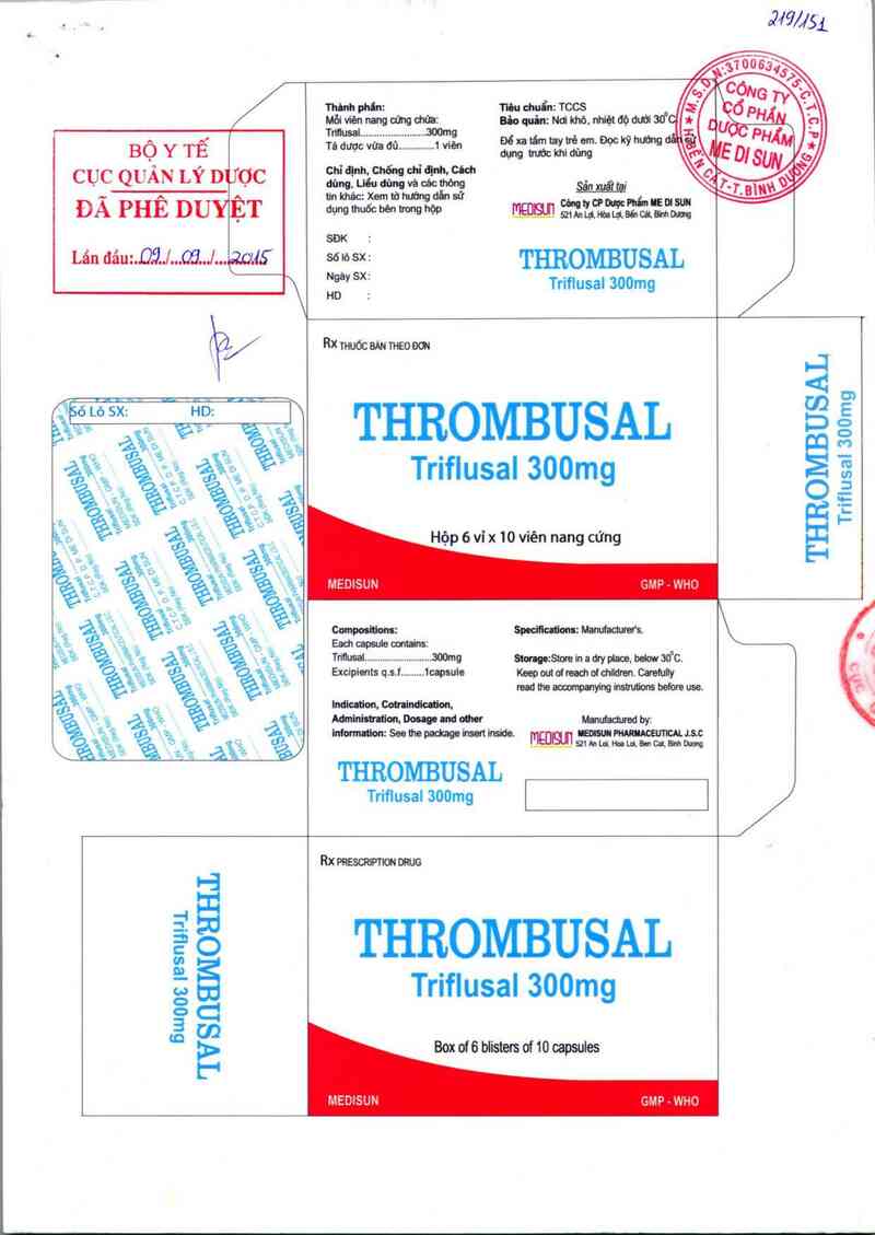 thông tin, cách dùng, giá thuốc Thrombusal - ảnh 0