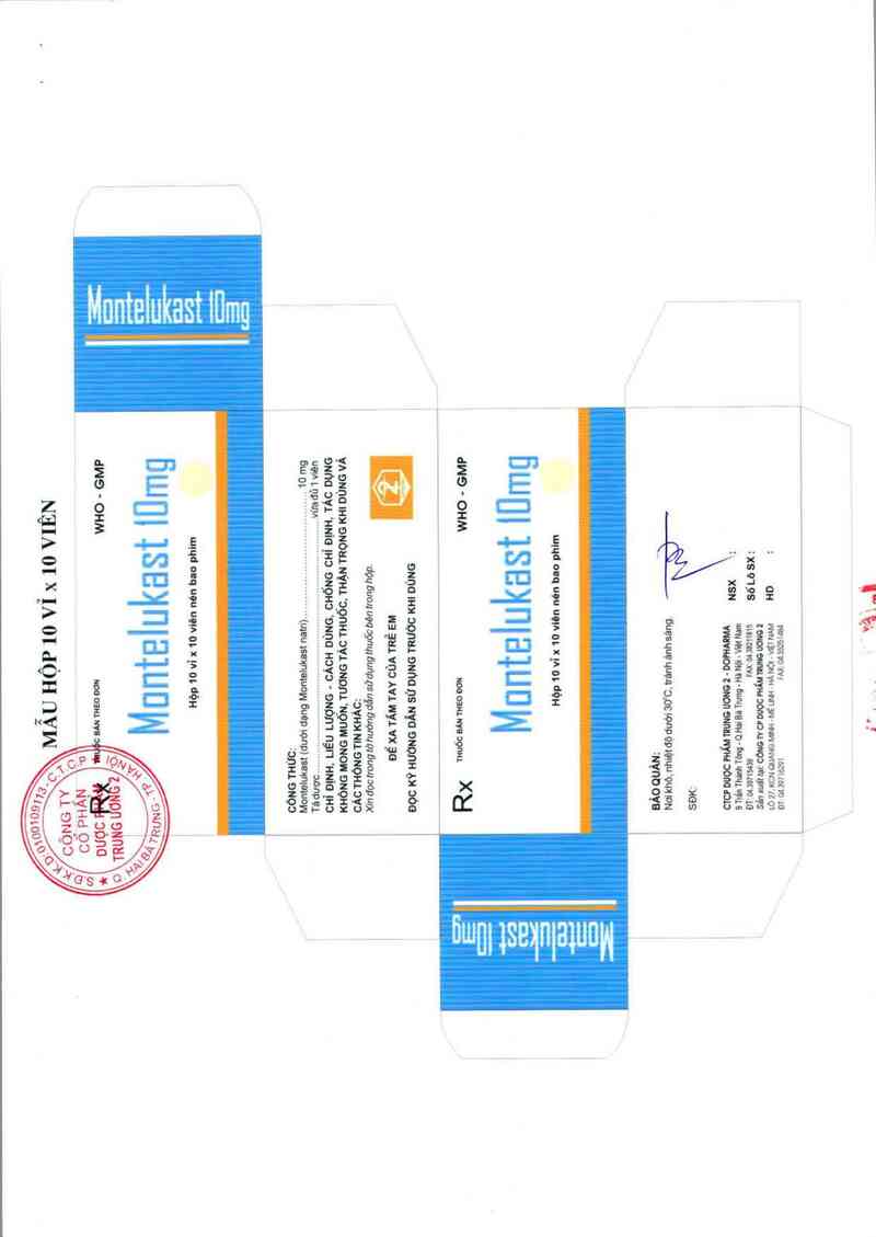 thông tin, cách dùng, giá thuốc Montelukast 10 mg - ảnh 2