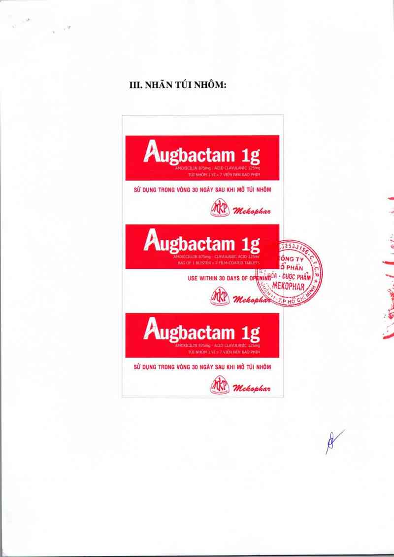 thông tin, cách dùng, giá thuốc Augbactam 1g - ảnh 2