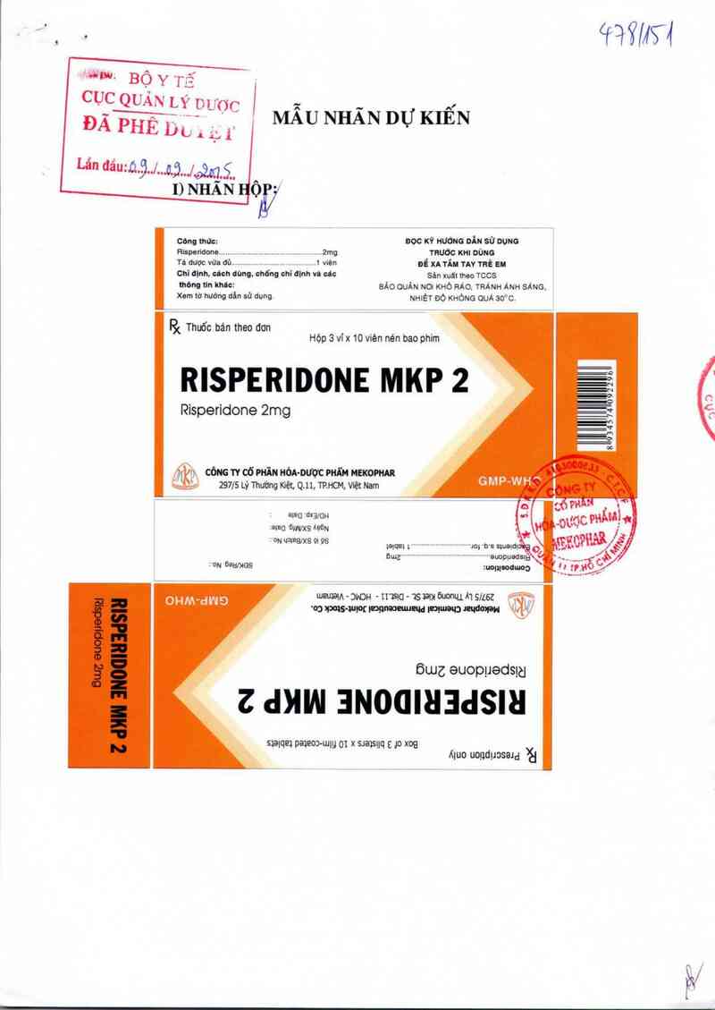 thông tin, cách dùng, giá thuốc Risperidone MKP 2 - ảnh 0