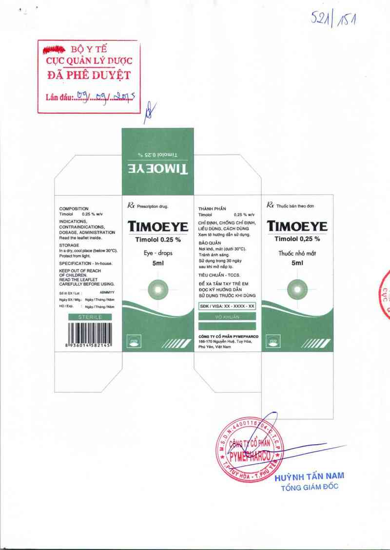 thông tin, cách dùng, giá thuốc Timoeye 0,25% - ảnh 0