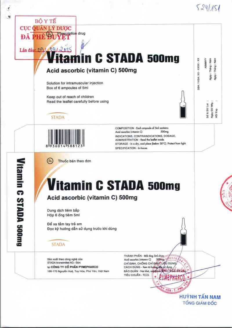 thông tin, cách dùng, giá thuốc Vitamin C Stada 500mg - ảnh 0