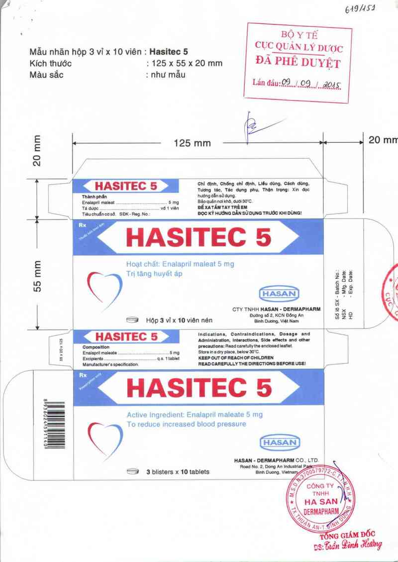 thông tin, cách dùng, giá thuốc Hasitec 5 - ảnh 0