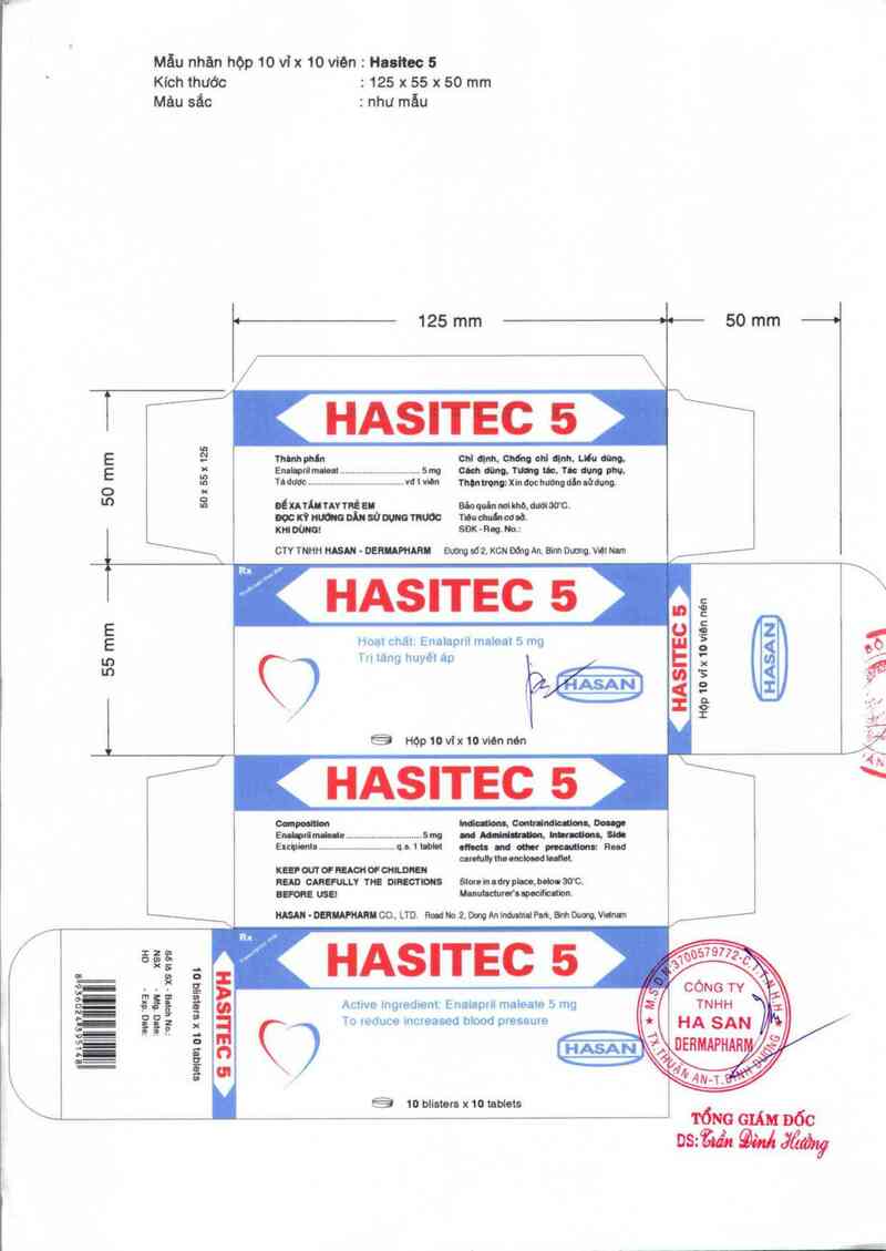 thông tin, cách dùng, giá thuốc Hasitec 5 - ảnh 1