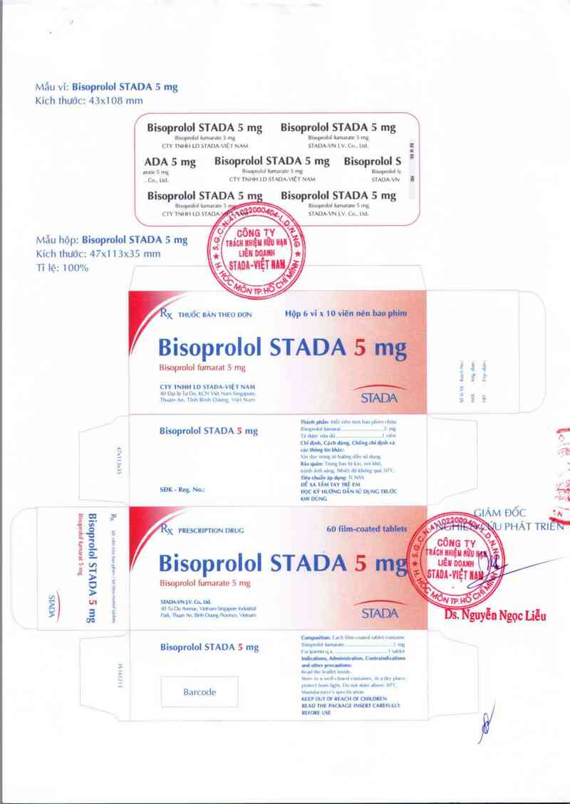 thông tin, cách dùng, giá thuốc Bisoprolol Stada 5 mg - ảnh 1