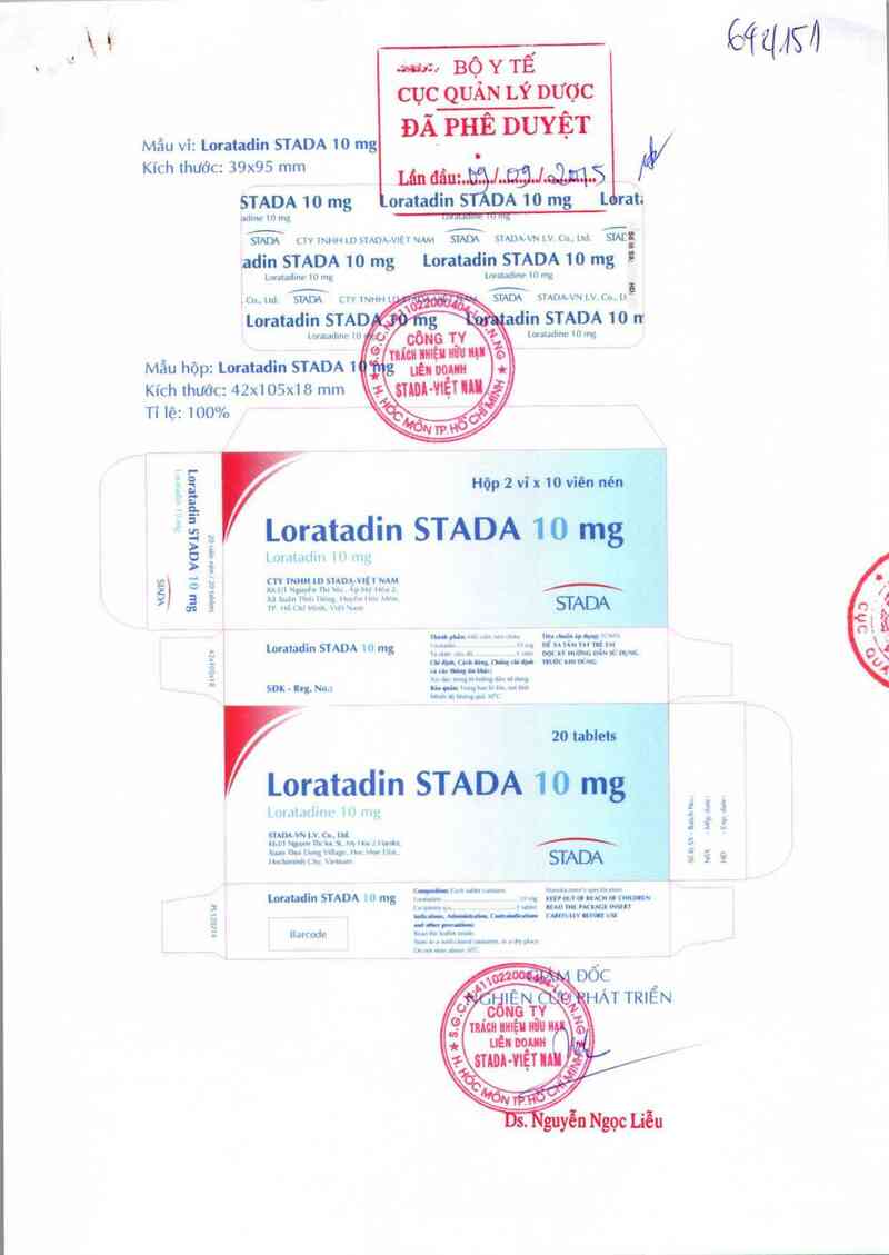 thông tin, cách dùng, giá thuốc Loratadin Stada 10 mg - ảnh 0