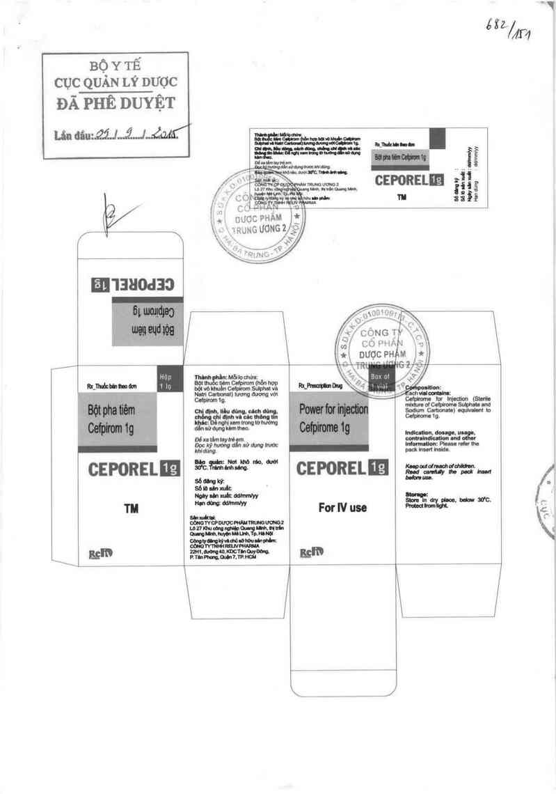 thông tin, cách dùng, giá thuốc Ceporel 1g - ảnh 0