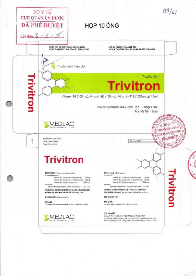 thông tin, cách dùng, giá thuốc Trivitron - ảnh 0