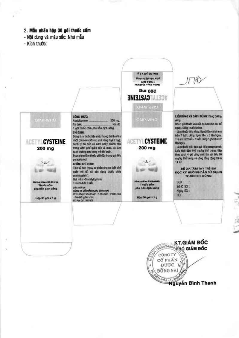 thông tin, cách dùng, giá thuốc Acetylcystein 200 mg - ảnh 2