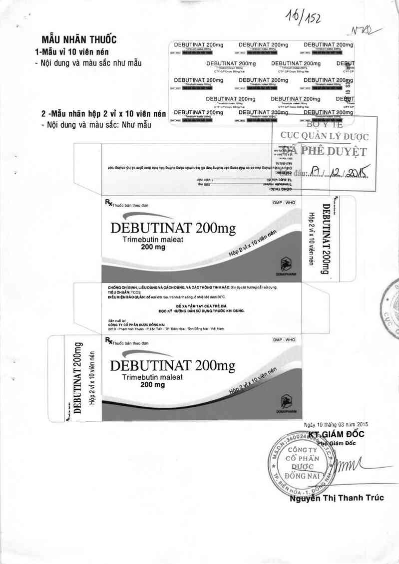 thông tin, cách dùng, giá thuốc Debutinat 200 mg - ảnh 0