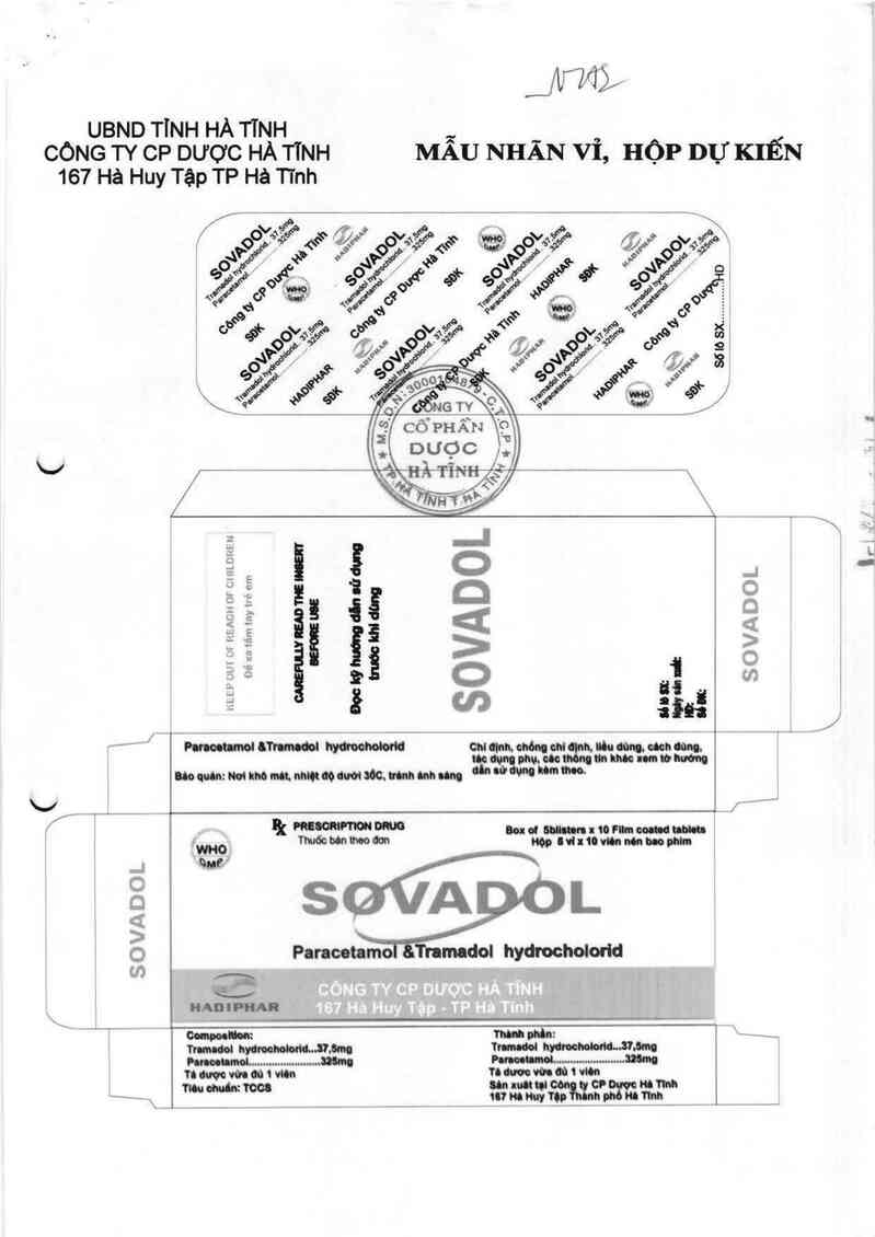 thông tin, cách dùng, giá thuốc Sovadol - ảnh 2