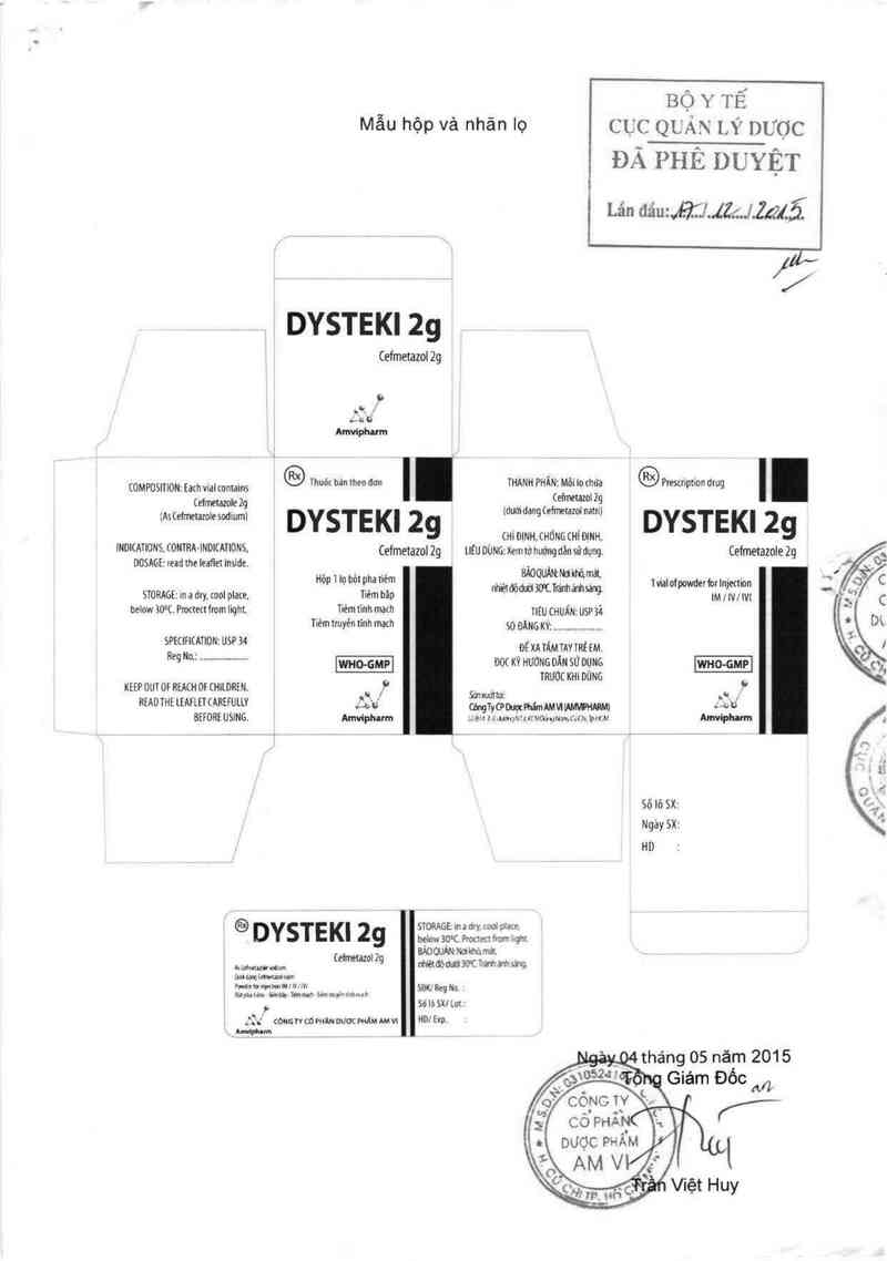 thông tin, cách dùng, giá thuốc Dysteki 2g - ảnh 0