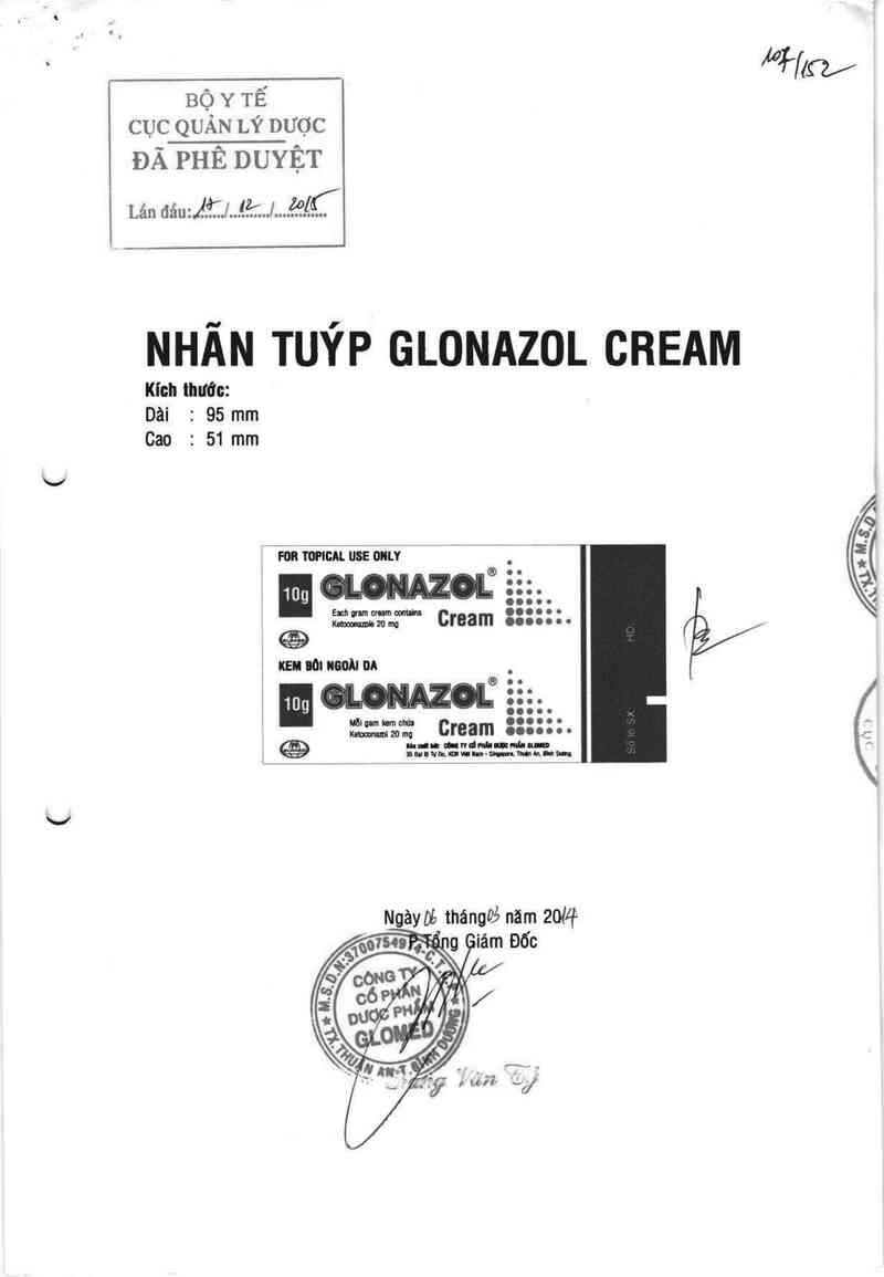 thông tin, cách dùng, giá thuốc Glonazol cream - ảnh 0