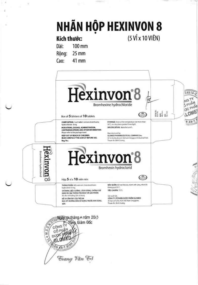 thông tin, cách dùng, giá thuốc Hexinvon 8 - ảnh 1