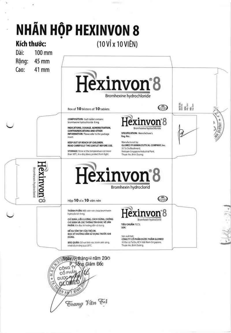 thông tin, cách dùng, giá thuốc Hexinvon 8 - ảnh 2