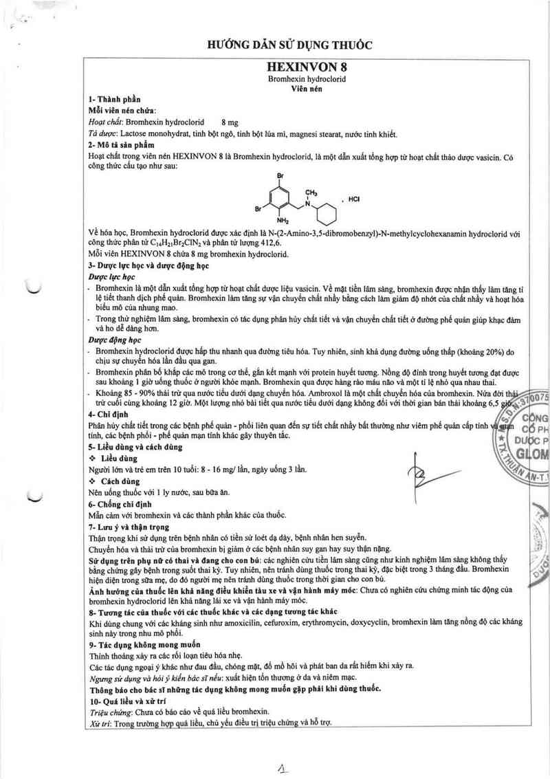 thông tin, cách dùng, giá thuốc Hexinvon 8 - ảnh 3