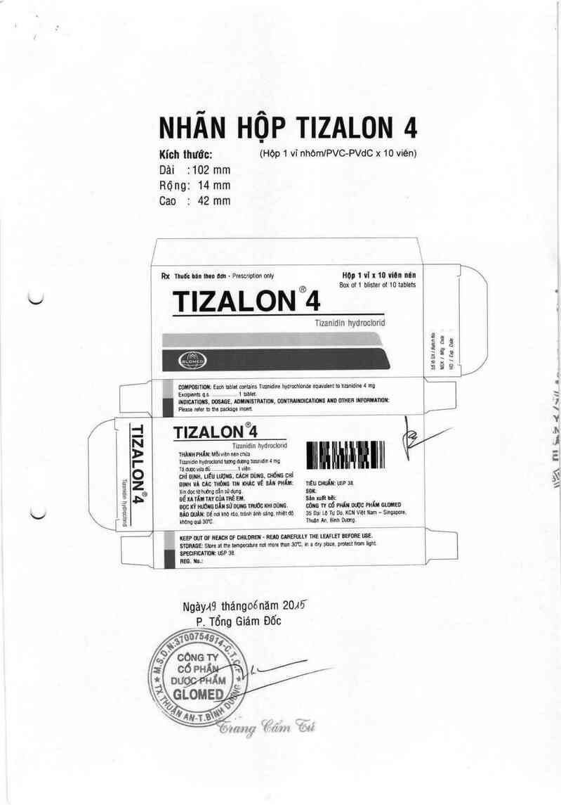 thông tin, cách dùng, giá thuốc Tizalon 4 - ảnh 6