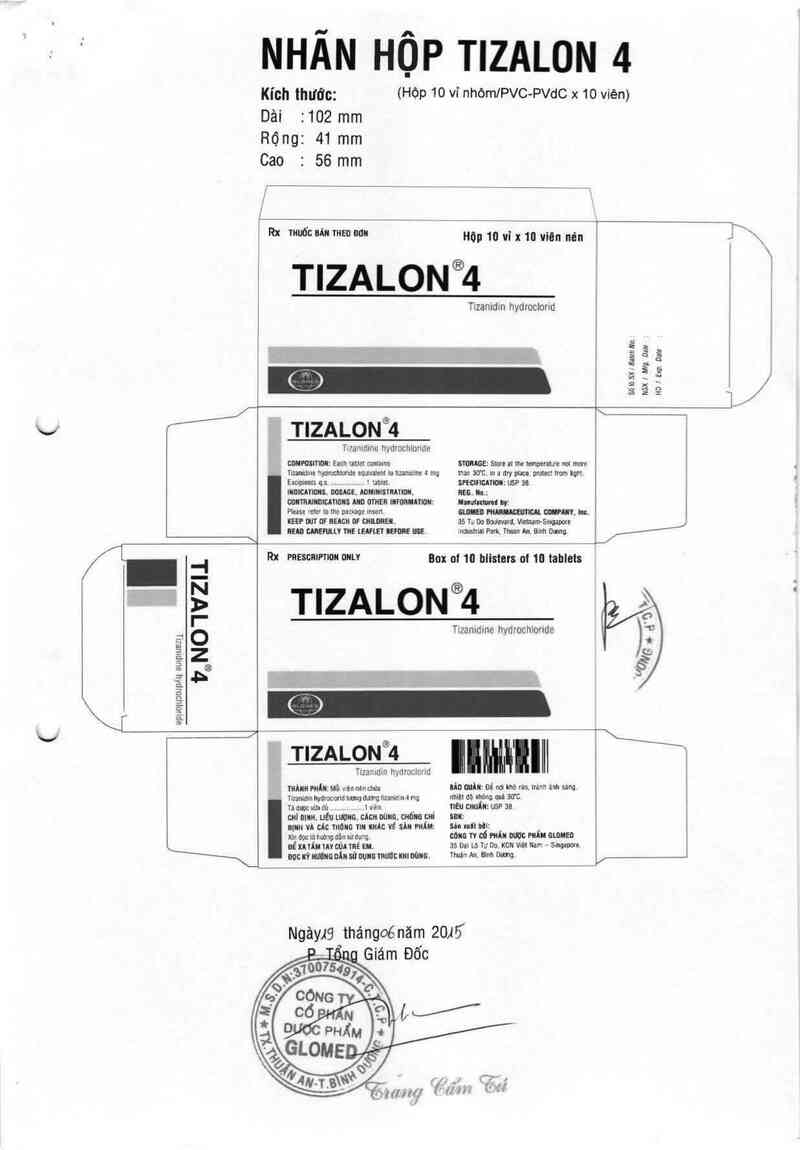 thông tin, cách dùng, giá thuốc Tizalon 4 - ảnh 9