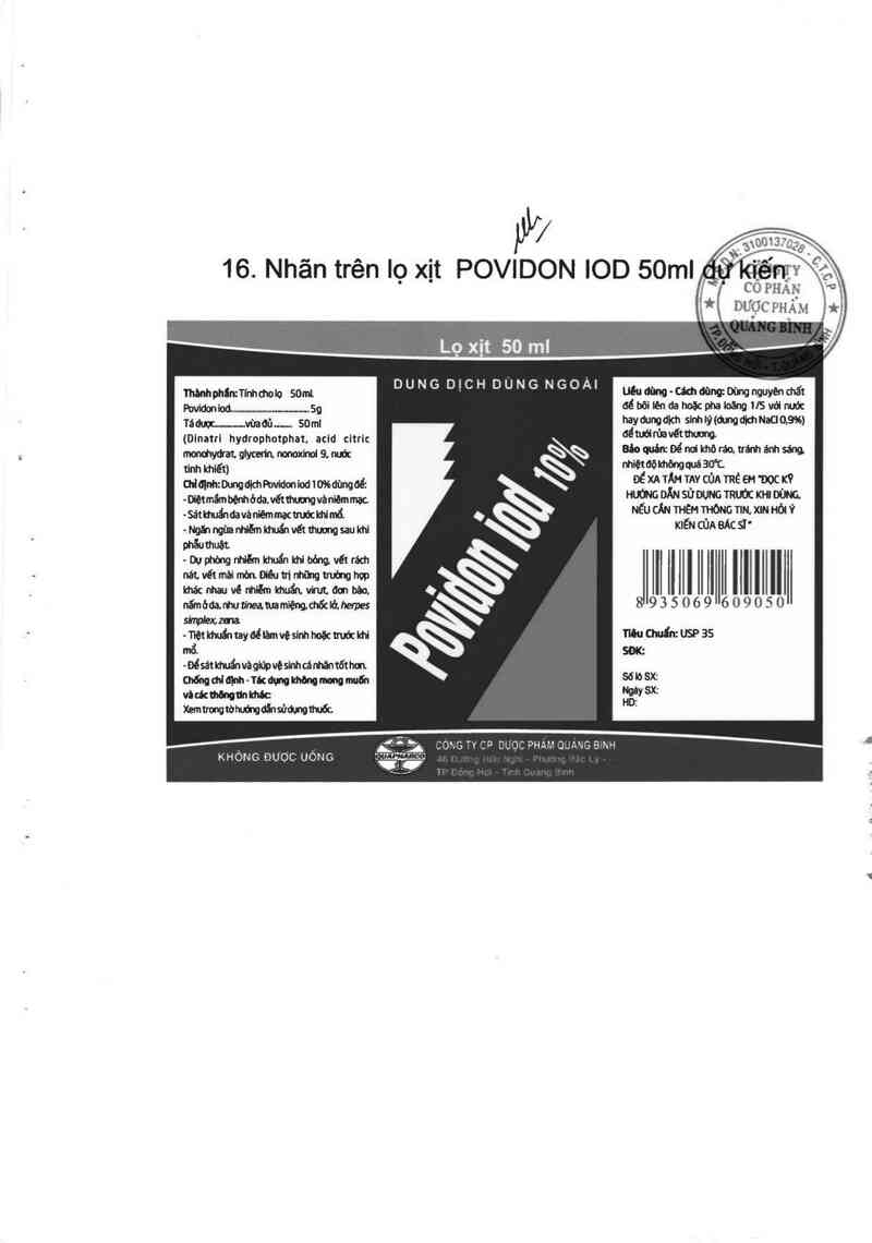 thông tin, cách dùng, giá thuốc Povidon iod 10% - ảnh 8