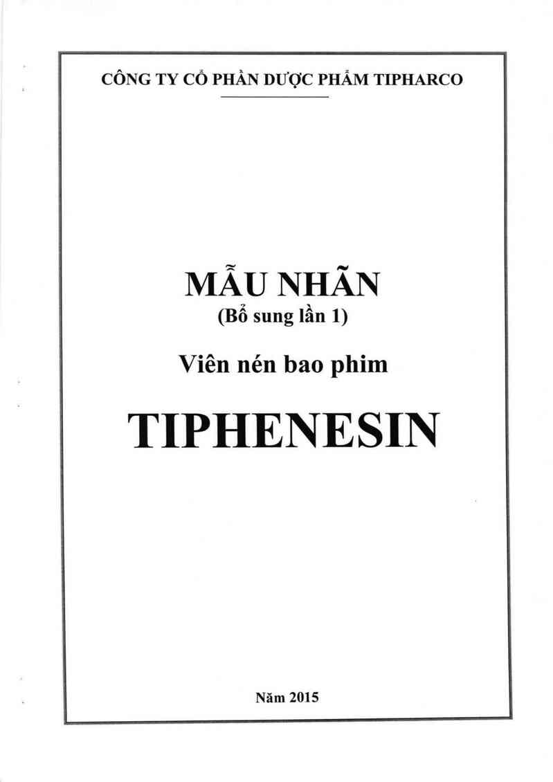 thông tin, cách dùng, giá thuốc Tiphenesin - ảnh 0