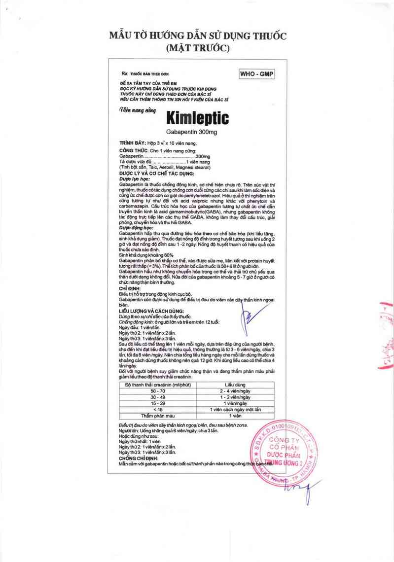 thông tin, cách dùng, giá thuốc Kimleptic - ảnh 2
