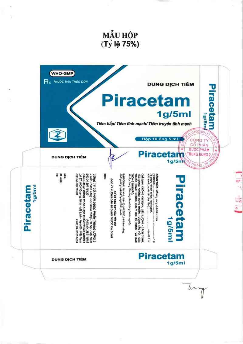 thông tin, cách dùng, giá thuốc Piracetam 1g/5 ml - ảnh 1