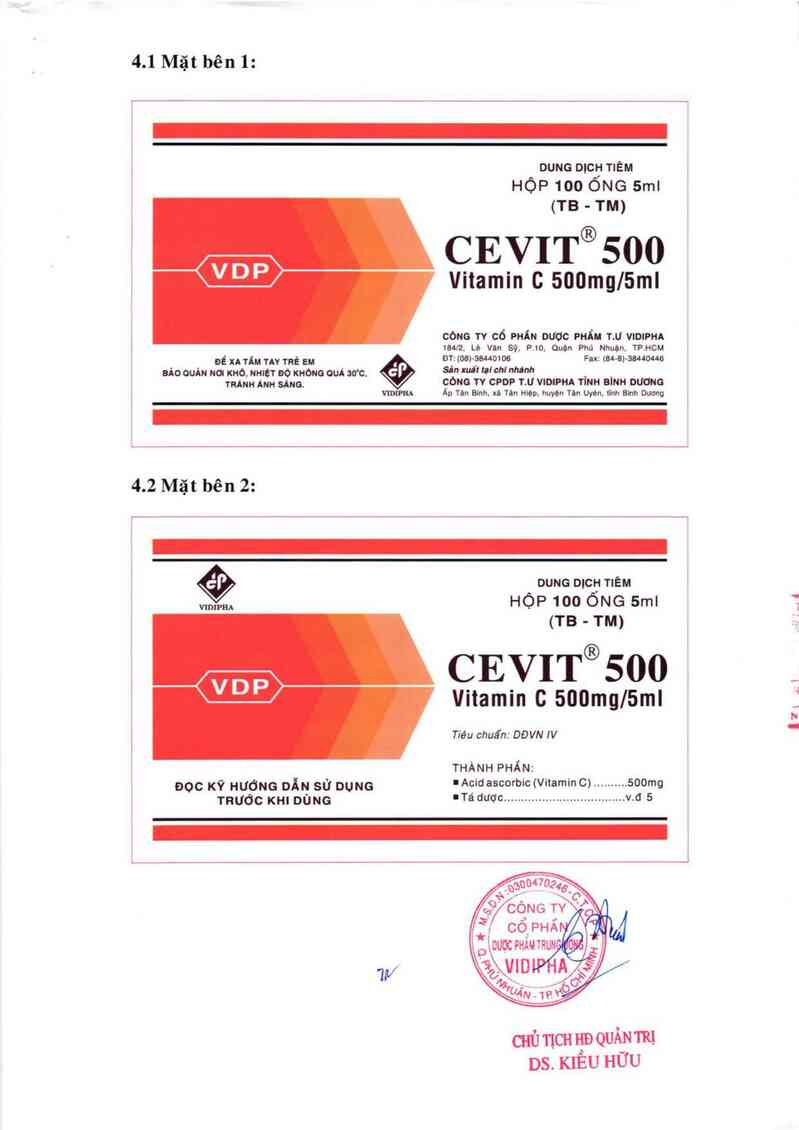 thông tin, cách dùng, giá thuốc Cevit 500 - ảnh 3