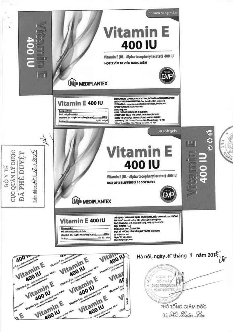 thông tin, cách dùng, giá thuốc Vitamin E 400 IU - ảnh 0