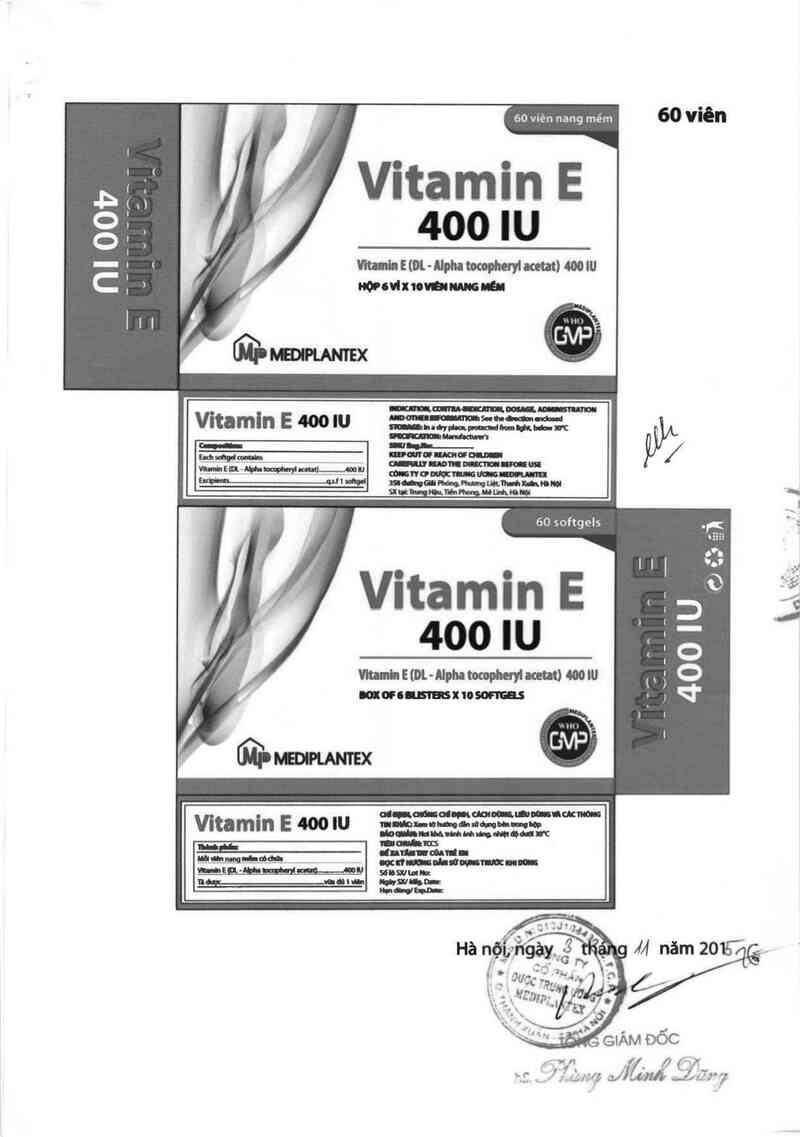 thông tin, cách dùng, giá thuốc Vitamin E 400 IU - ảnh 2