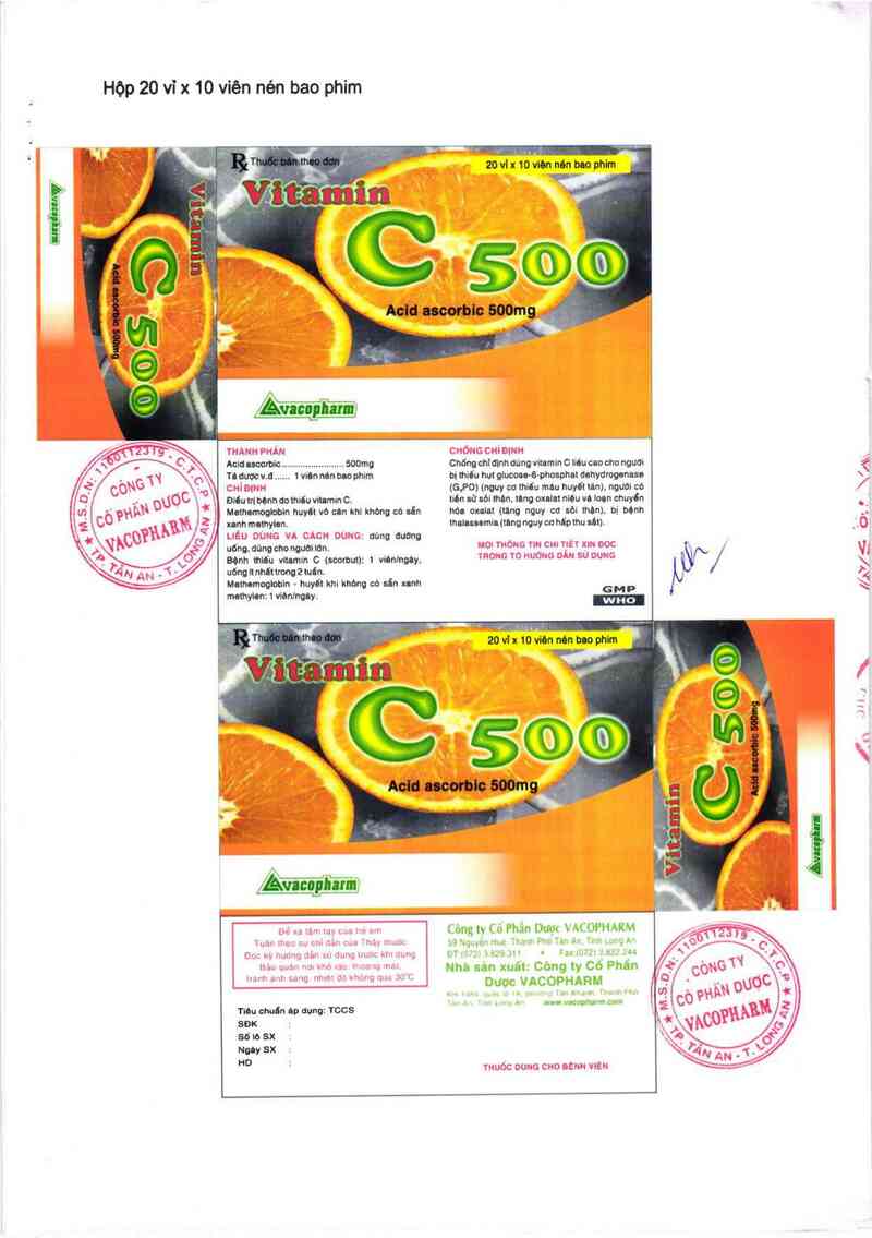 thông tin, cách dùng, giá thuốc Vitamin C 500 - ảnh 1