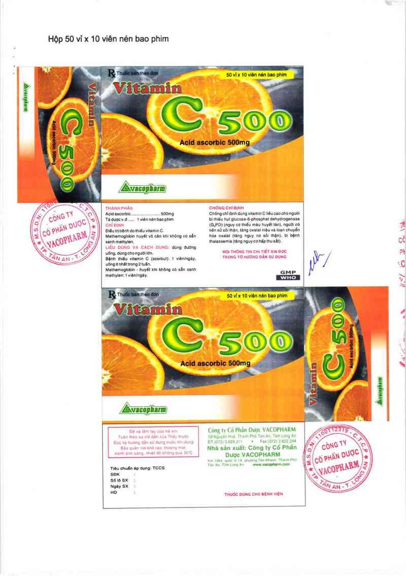 thông tin, cách dùng, giá thuốc Vitamin C 500 - ảnh 2