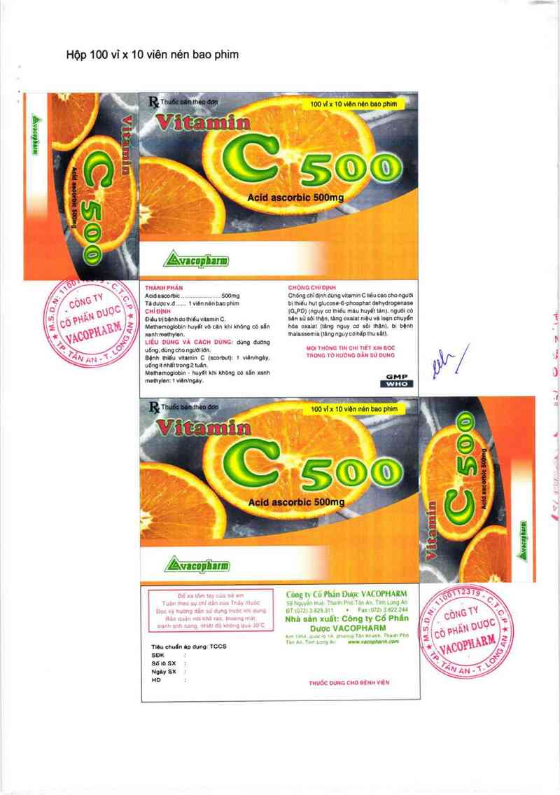 thông tin, cách dùng, giá thuốc Vitamin C 500 - ảnh 3