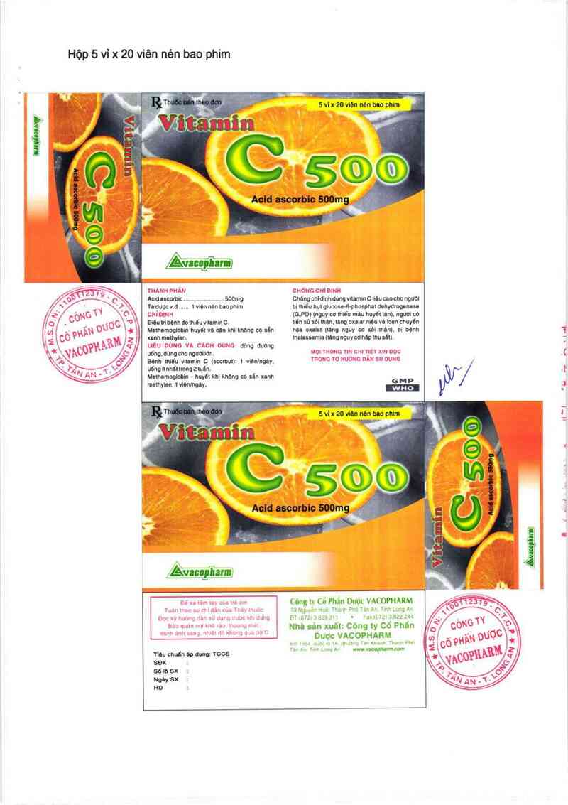 thông tin, cách dùng, giá thuốc Vitamin C 500 - ảnh 4