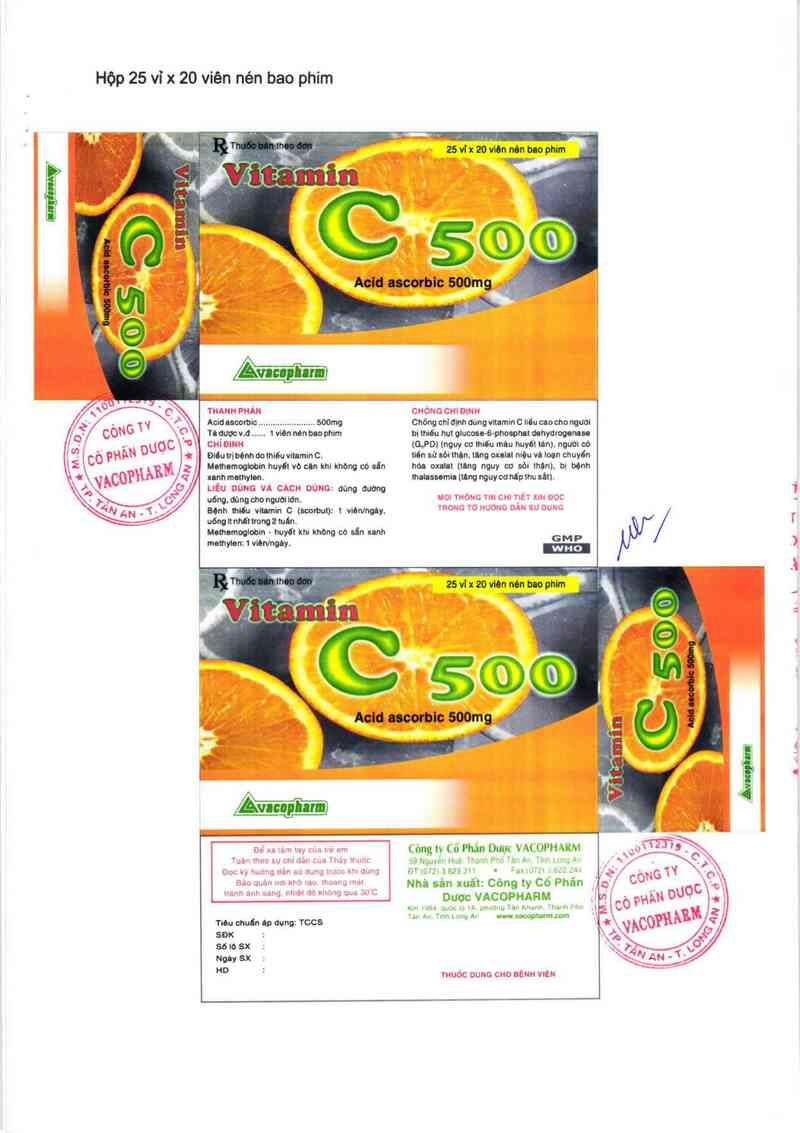 thông tin, cách dùng, giá thuốc Vitamin C 500 - ảnh 6