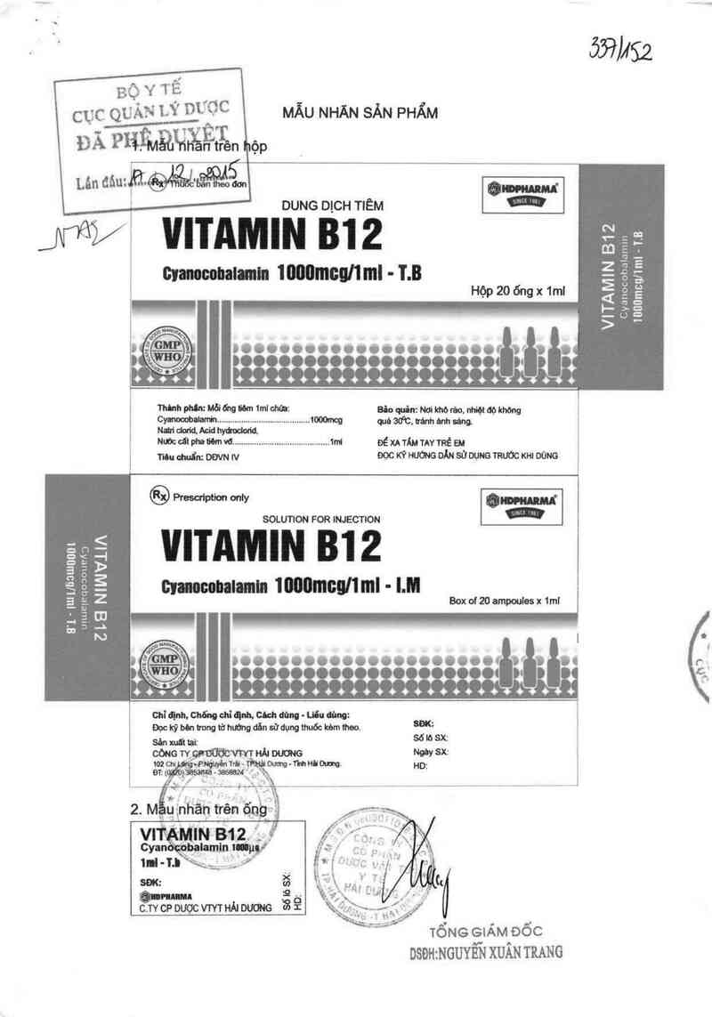 thông tin, cách dùng, giá thuốc Vitamin B12 - ảnh 0