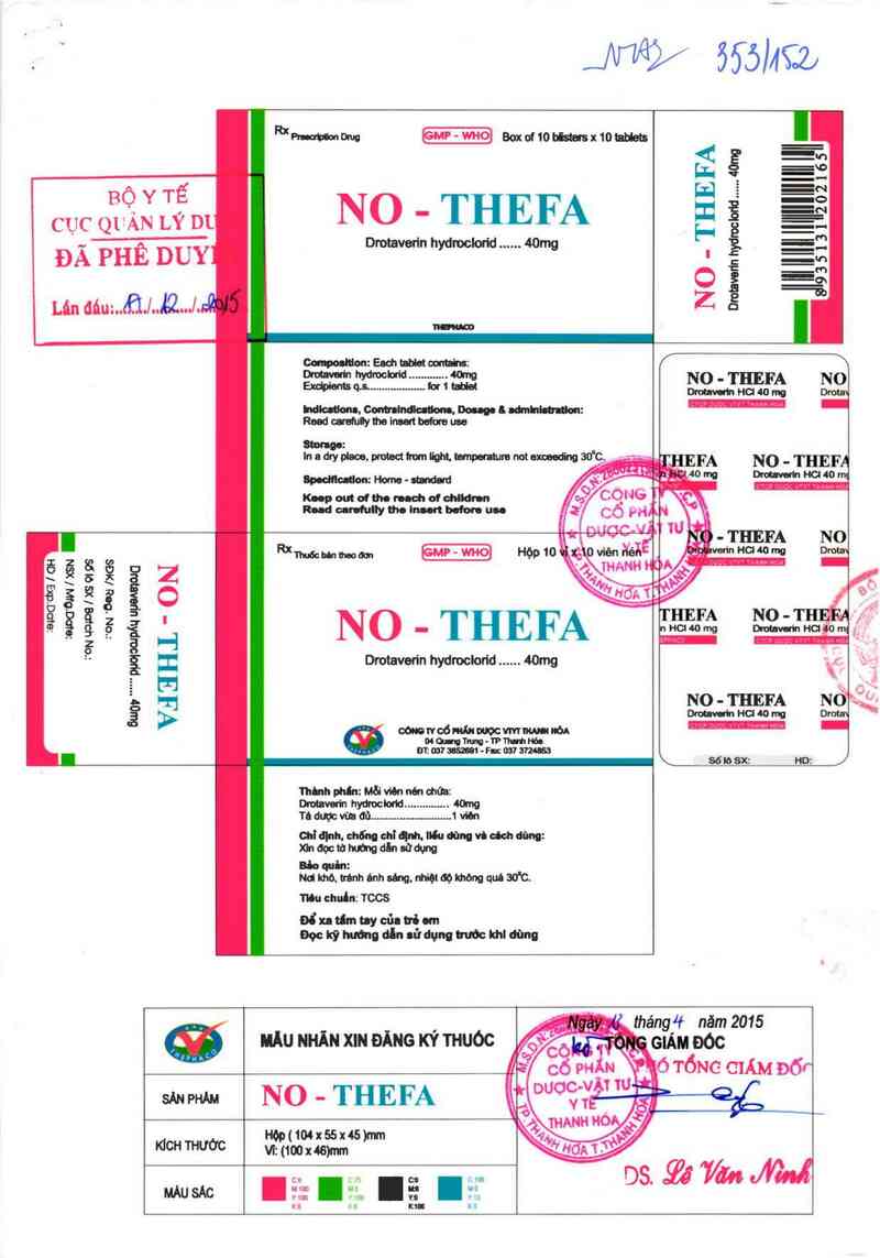 thông tin, cách dùng, giá thuốc No-Thefa - ảnh 0