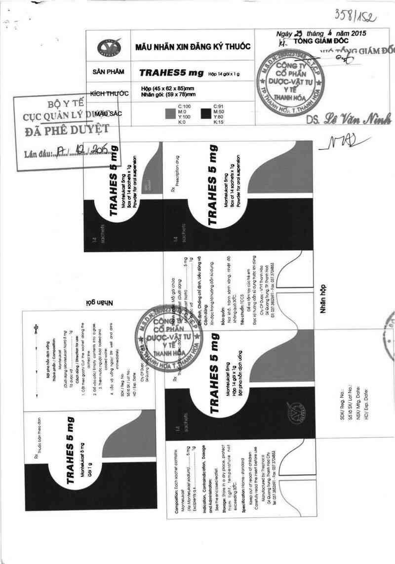 thông tin, cách dùng, giá thuốc Trahes 5 mg - ảnh 0