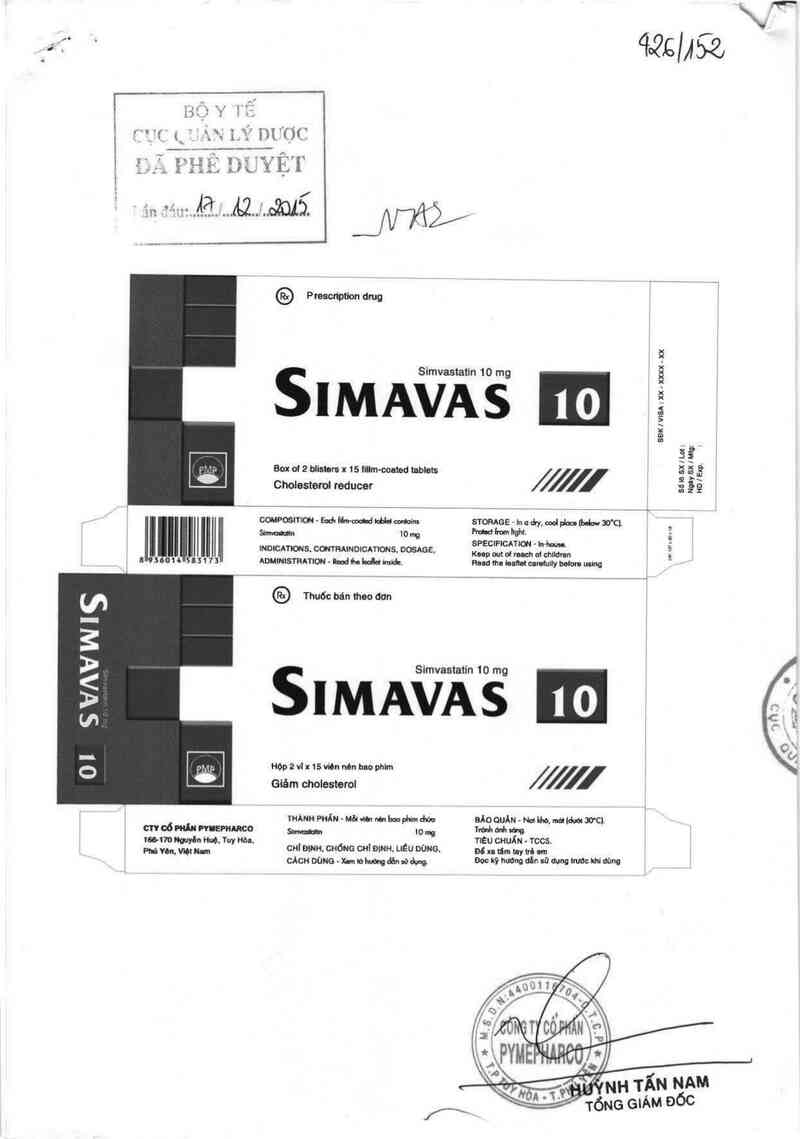 thông tin, cách dùng, giá thuốc Simavas 10 - ảnh 0