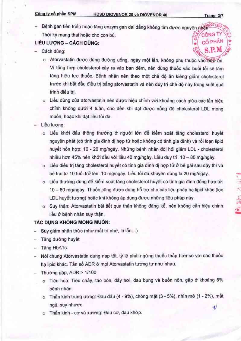 thông tin, cách dùng, giá thuốc Diovenor 20 - ảnh 3